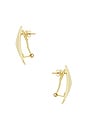view 2 of 2 Curved Rectangle Stud in Gold