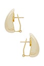view 2 of 2 Ribbed Earrings in Gold