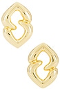 view 1 of 2 Abstract Heart Earrings in Gold
