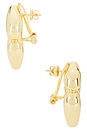 view 2 of 2 Abstract Heart Earrings in Gold