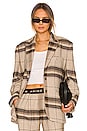 view 1 of 5 Quinn Blazer in Khaki Plaid