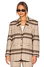 view 2 of 5 Quinn Blazer in Khaki Plaid