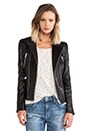 view 1 of 6 Structured Leather Jacket in Black