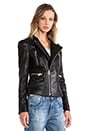 view 3 of 6 Structured Leather Jacket in Black