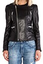 view 5 of 6 Structured Leather Jacket in Black