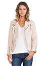 view 1 of 5 Classic Quilted Leather Jacket in Nude