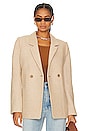 view 1 of 5 Fishbone Blazer in Tan & Cream