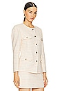 view 2 of 5 Janet Jacket in Cream & Peach Houndstooth