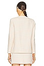view 3 of 5 Janet Jacket in Cream & Peach Houndstooth