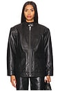 view 2 of 5 BLOUSON HENRY in Black Leather