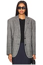 view 1 of 5 Quinn Blazer in Black & Grey Plaid