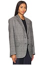 view 2 of 5 Quinn Blazer in Black & Grey Plaid