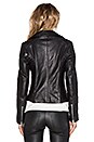 view 4 of 6 BLOUSON EN CUIR BIKER in Black