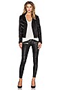 view 5 of 6 BLOUSON EN CUIR BIKER in Black