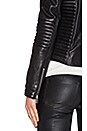 view 6 of 6 Biker Leather Jacket in Black