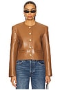 view 2 of 6 Amber Jacket in Cognac Recycled Leather
