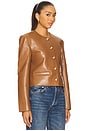 view 3 of 6 Amber Jacket in Cognac Recycled Leather