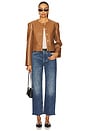 view 5 of 6 Amber Jacket in Cognac Recycled Leather