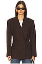 view 2 of 5 Aretha Blazer in Dark Brown