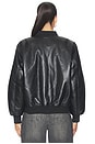 view 4 of 5 Leon Bomber in Black Recycled Leather