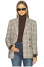 view 2 of 6 VESTE ARETHA in Brown Plaid