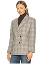 view 3 of 6 VESTE ARETHA in Brown Plaid
