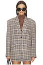 view 2 of 6 Chaqueta Quinn in Beige And Navy Checks