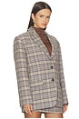 view 3 of 6 Chaqueta Quinn in Beige And Navy Checks