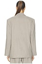 view 5 of 6 Chaqueta Quinn in Taupe And Blue Pinstripe