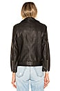 view 4 of 5 Cropped Moto Leather Jacket in Black
