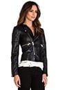 view 3 of 7 Leather Biker Jacket in Black