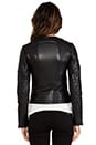 view 4 of 7 Leather Biker Jacket in Black