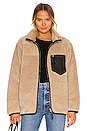 view 1 of 4 Ryder Faux Fur Jacket in Camel