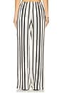 view 4 of 6 Elain Pant in Ivory & Black Monogram Stripe