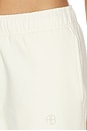 view 6 of 6 Kacey Monogram Sweatpant in Cream