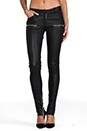 view 1 of 6 Leather Skinny Pant in Black