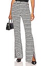 view 1 of 4 Jocelyn Houndstooth Trouser in Black & White