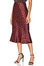 view 1 of 4 Bar Silk Midi Skirt in Red Leopard