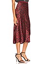 view 2 of 4 Bar Silk Midi Skirt in Red Leopard