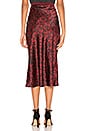 view 3 of 4 Bar Silk Midi Skirt in Red Leopard