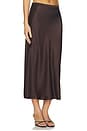 view 2 of 6 Bar Silk Skirt in Deep Brown