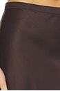 view 6 of 6 Bar Silk Skirt in Deep Brown