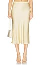 view 1 of 6 Bar Silk Skirt in Butter Yellow