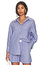 view 1 of 4 Mika Shirt in Blue & White Stripe