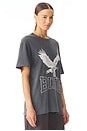 view 2 of 4 Lili Retro Eagle Tee in Washed Black