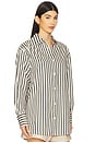 view 2 of 5 Plaza Shirt in Black & Tan Stripe