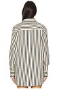 view 3 of 5 Plaza Shirt in Black & Tan Stripe