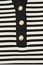 view 5 of 5 Alessia Tee in Cream & Black Stripe
