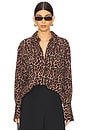view 1 of 4 Bridget Shirt in Black & Brown Leopard