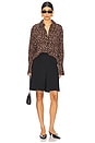 view 4 of 4 Bridget Shirt in Black & Brown Leopard
